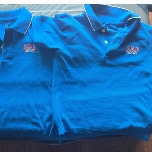 Gap Kids Two Blue Polo Shirt Boy Twins Lot ( 2 Shirts)